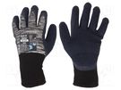 Protective gloves; Size: 8,M; grey; cotton,latex,polyester WONDER GRIP