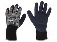 Protective gloves; Size: 9,L; grey; cotton,latex,polyester WONDER GRIP