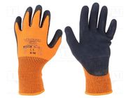 Protective gloves; Size: 8,M; orange; acrylic,latex; Thermo Lite WONDER GRIP