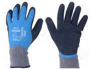 Protective gloves; Size: 9,L; blue; latex,polyamide; Aqua WONDER GRIP