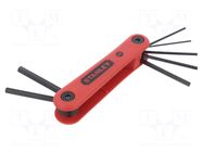 Wrench-set; hex key; Plating: black finish; 7pcs. STANLEY