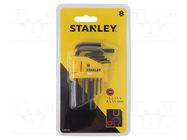 Wrench-set; hex key; Plating: black finish; 8pcs. STANLEY