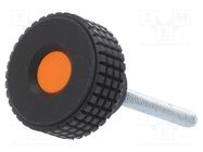 Knob; Ø: 50mm; Ext.thread: M8; 16mm; H: 33mm; technopolymer PP; MBT-P 