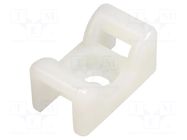 Holder; screw; polyamide,polyamide 6.6; natural; cable ties HELLERMANNTYTON