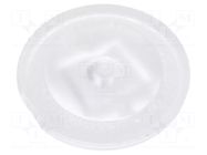 LED lens; round; plexiglass PMMA; transparent; Mounting: glue LEDIL