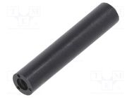 Spacer sleeve; cylindrical; polyamide; M2; L: 20mm; Øout: 4mm; black DREMEC