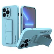Wozinsky Kickstand Case silicone case with stand for iPhone 13 Pro light blue, Wozinsky