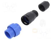 Connector: circular; plug; male; PIN: 4; w/o contacts; for cable BULGIN