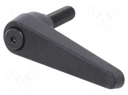 Lever; adjustable; Thread len: 40mm; Lever length: 74mm; GN 101 ELESA+GANTER