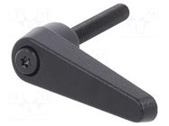 Lever; adjustable; Thread len: 40mm; Lever length: 62mm; GN 101 ELESA+GANTER