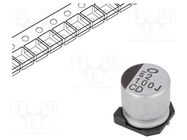 Capacitor: electrolytic; low ESR; SMD; 100uF; 63VDC; Ø10x10mm; ±20% NICHICON