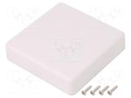 Enclosure: multipurpose; X: 80mm; Y: 80mm; Z: 20mm; TWN; ABS; white TAKACHI