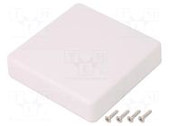 Enclosure: multipurpose; X: 80mm; Y: 80mm; Z: 20mm; TWN; ABS; white TAKACHI