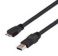 USB CABLE, 3.0 A PLUG-MICRO B PLUG, 1M