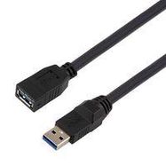 USB CABLE, 3.0 TYPE A PLUG-A RCPT, 0.5M