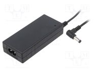 Power supply: switching; 5VDC; 5A; Out: 5,5/2,1; 25W; 80÷264VAC CINCON