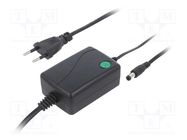 Power supply: switched-mode; 12VDC; 1A; Out: 5,5/2,1; 12W; 0÷40°C POS