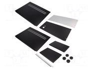 Enclosure: rack mounting; Standard: 19"; 4U; black; Z: 166mm; rack TEKO