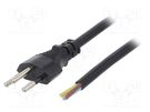 Cable; 3x1mm2; wires,SEV-1011 (J) plug; PVC; 1.8m; black; 10A; 250V LIAN DUNG