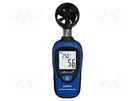 Thermoanemometer; LCD; 3 digit; Vel.measur.resol: 0.1m/s VELLEMAN