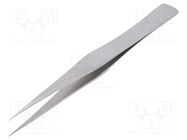 Tweezers; 127mm; for precision works; Blade tip shape: sharp 