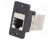 Coupler; Slim; Cat: 5e; shielded; 8p8c; RJ45 socket,both sides CLIFF
