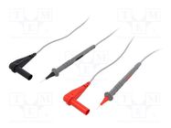 Test leads; Urated: 60V; Inom: 3A; Len: 1m; black,red 