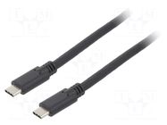 Cable; USB 3.2; USB C plug,both sides; 1m; black; Support: 4K; 60W Goobay