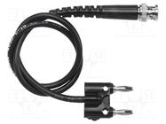 Test lead; 60VDC; 30VAC; BNC plug,banana plug double 4mm; black POMONA