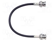 Test lead; 60VDC; 30VAC; BNC plug,both sides; Len: 0.1524m; black POMONA