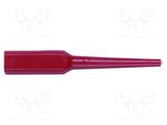 Probe tip; 3A; red; Tip diameter: 0.76mm; Socket size: 4mm; 70VDC POMONA