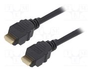 Cable; HDMI 2.1; HDMI plug,both sides; 2m; black DIGITUS