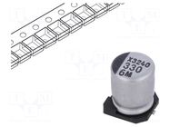 Capacitor: electrolytic; SMD; 330uF; 6.3VDC; Ø6.3x7.7mm; ±20% SAMWHA