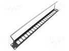 Patch panel; mounting adapter; SLIM; RACK; screw; 29mm; 19" CLIFF