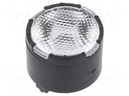 LED lens; round; plexiglass PMMA; transparent; 63°; Mounting: glue LEDIL