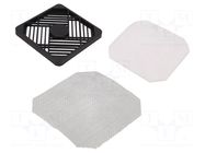 Guard; 120x120mm; screw; Holes pitch: 100.6mm; Material: polyester DREMEC