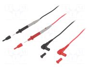 Test leads; Inom: 10A; Len: 0.67m; test leads x2; red and black AXIOMET