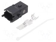 Connector: HDC; contact insert; male; Han® 1A; PIN: 4; 3P+PE; Han D® HARTING