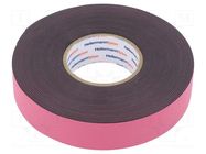 Tape: self-amalgamating; black; 19mm; L: 6.7m; Thk: 0.76mm; -40÷80°C HELLERMANNTYTON