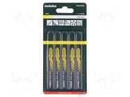 Hacksaw blade-set; wood,plastic; 51mm; 14teeth/inch; BASIC WOOD METABO