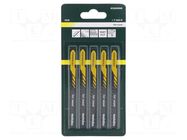 Hacksaw blade-set; wood,plastic; 74mm; 6teeth/inch; FAST WOOD METABO
