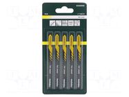 Hacksaw blade-set; wood,plastic; 74mm; 6teeth/inch; FAST WOOD METABO