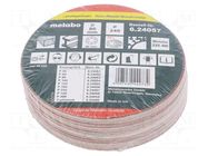 Sanding plate; Granularity: 240; Mounting: self-adhesive; Ø80mm METABO