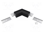 Connector 120°; black; aluminium,polycarbonate; LINEA20 TOPMET