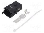 Connector: HDC; contact insert; male; Han® 1A; PIN: 4; 3P+PE; Han D® HARTING