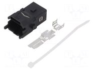 Connector: HDC; contact insert; male; Han® 1A; PIN: 4; 3P+PE; Han D® HARTING