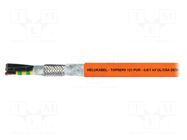 Wire: servo drive; hybrid,TOPSERV®121; orange; stranded; Cu; PUR HELUKABEL