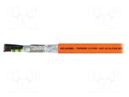 Wire: servo drive; hybrid,TOPSERV®113; orange; stranded; Cu; PUR HELUKABEL