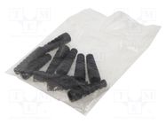 Strain relief; RG58; black; Application: BNC plugs; 10pcs. MH CONNECTORS