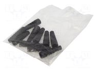 Strain relief; RG58; black; Application: BNC plug; 10pcs. MH CONNECTORS